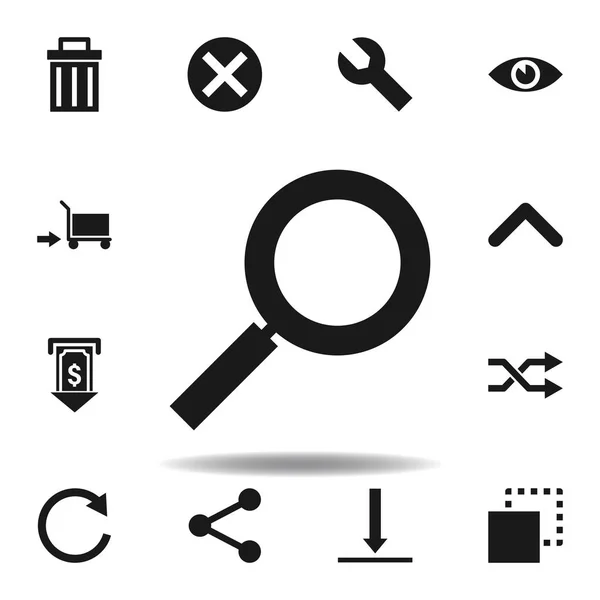 Піктограма пошуку екранної лупи. Набір піктограм веб-ілюстрації. знаки, символи можуть бути використані для Web, логотип, мобільний додаток, UI, UX — стоковий вектор