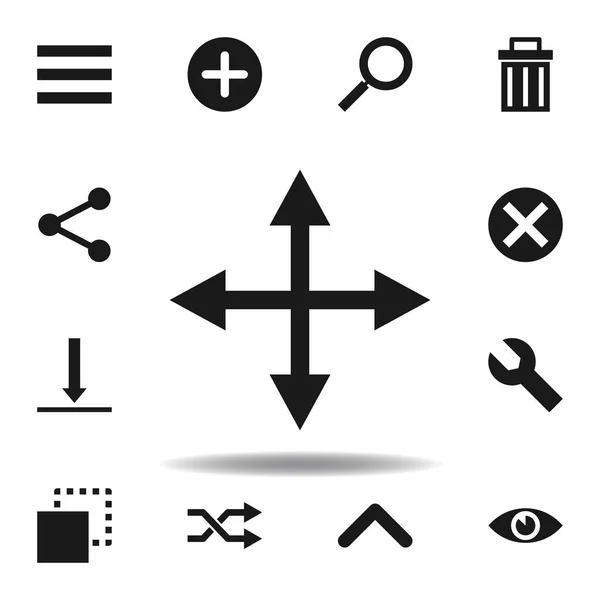 Пользователю изменить значок перемещения. набор иконок веб-иллюстраций. знаки, символы могут быть использованы для веб, логотип, мобильное приложение, пользовательский интерфейс, UX — стоковый вектор