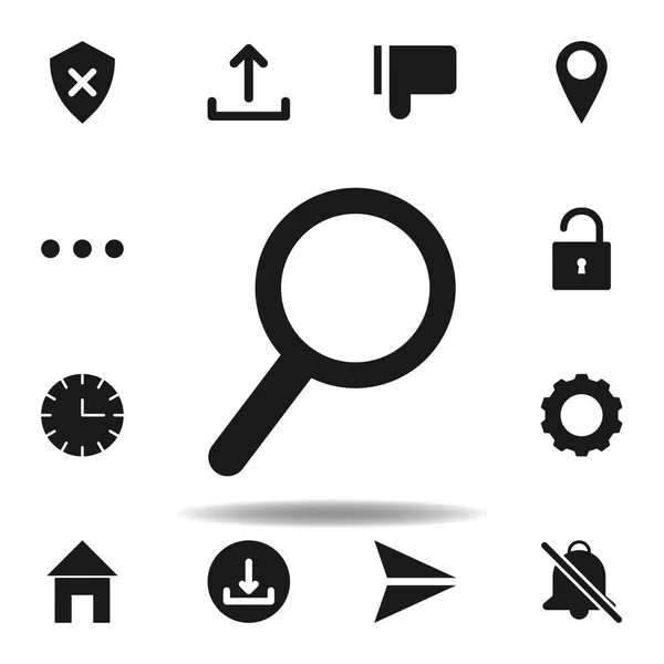 Icono de búsqueda de lupa de usuario. conjunto de iconos de ilustración web. signos, símbolos se pueden utilizar para la web, logotipo, aplicación móvil, interfaz de usuario, UX — Archivo Imágenes Vectoriales