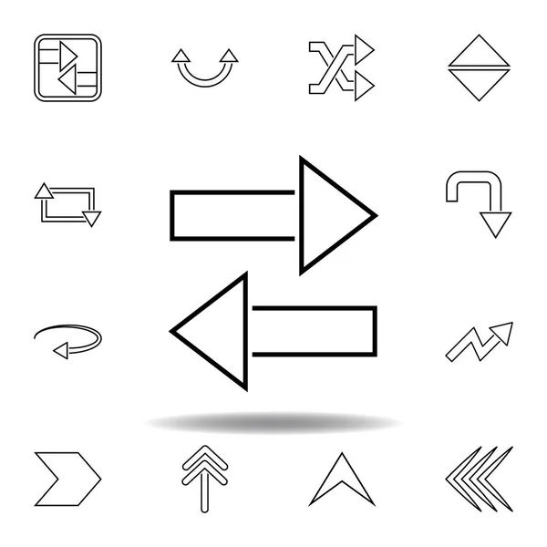 Beidseitiges Pfeil-Symbol. Thin Line Icon für Website-Design und -Entwicklung, App-Entwicklung. Premium-Symbol auf weißem Hintergrund lizenzfreie Stockvektoren