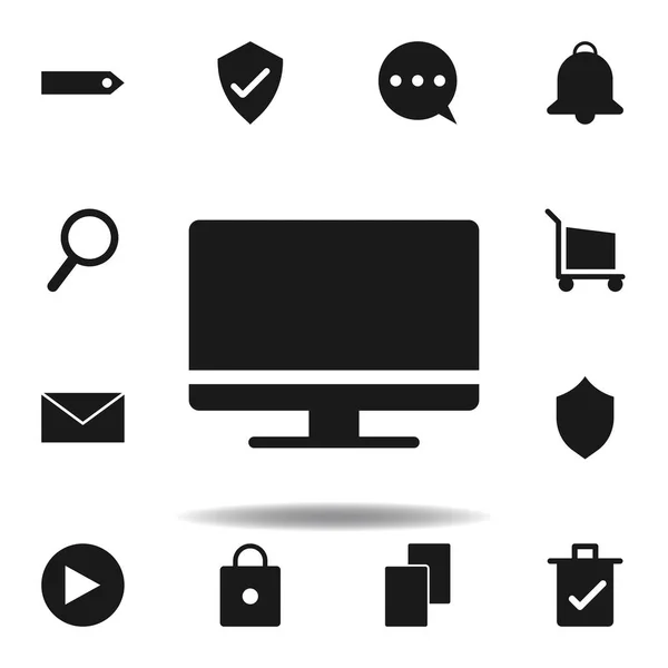 Icona del monitor del sito web del pc. set di icone di illustrazione web. segni, simboli possono essere utilizzati per il web, logo, app mobile, UI, UX — Vettoriale Stock