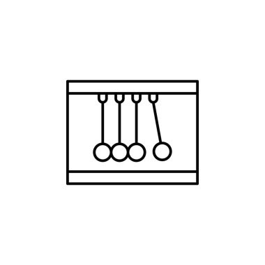 Newton simgesi. Bilim çizim unsuru. Web sitesi tasarım ve geliştirme, uygulama geliştirme için ince çizgi illüstrasyon. Premium anahat simgesi