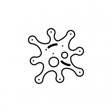 virüs simgesi. Bilim illüstrasyon unsuru. Web sitesi tasarımı ve geliştirme, uygulama geliştirme için ince çizgi illüstrasyon. Premium anahat simgesi