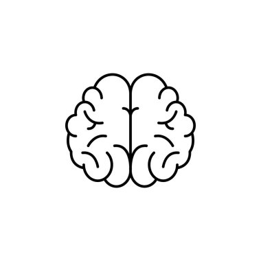 beyin simgesi. Bilim illüstrasyon unsuru. Web sitesi tasarımı ve geliştirme, uygulama geliştirme için ince çizgi illüstrasyon. Premium anahat simgesi