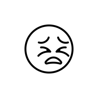 Kedi gülen emoji anahat simgesi. İşaretler ve semboller web, logo, mobil uygulama, Ui, Ux için kullanılabilir
