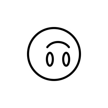 Mutlu emoji anahat simgesi. İşaretler ve semboller web, logo, mobil uygulama, Ui, Ux için kullanılabilir