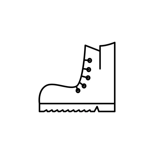 Icono de botas militares. Elemento de safari para concepto móvil e ilustración de aplicaciones web. Icono de línea delgada para el diseño y desarrollo de sitios web, desarrollo de aplicaciones — Vector de stock