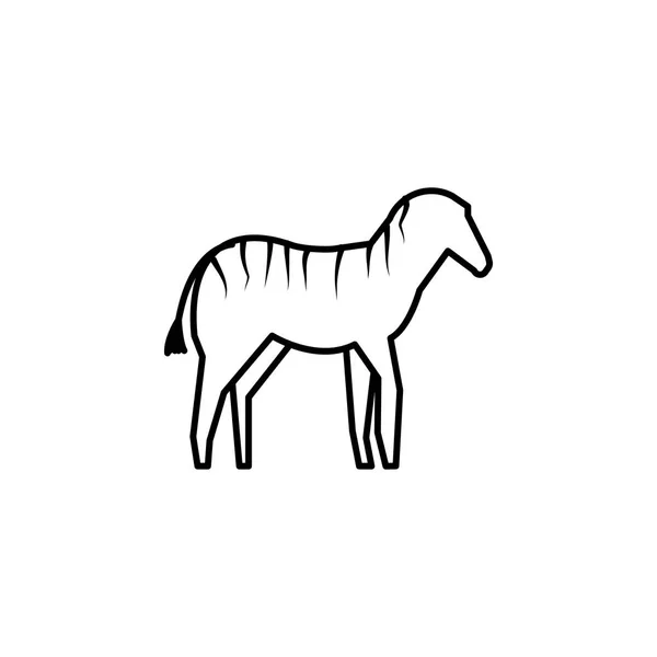Zebra icon. Element of safari for mobile concept and web apps illustration. Thin line icon for website design and development, app development — Stock Vector