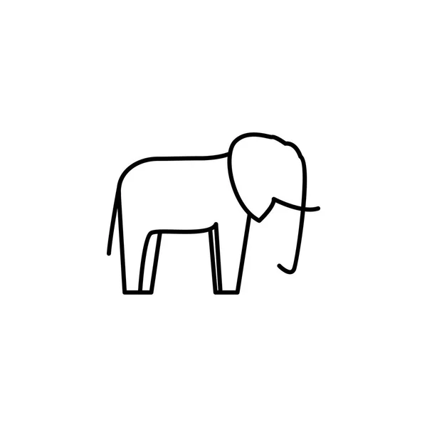 Το εικονίδιο του ελέφαντα. Στοιχείο του Safari για κινητά concept και Web Apps απεικόνιση. Εικονίδιο λεπτής γραμμής για σχεδιασμό και ανάπτυξη ιστοσελίδων, ανάπτυξη εφαρμογών — Διανυσματικό Αρχείο