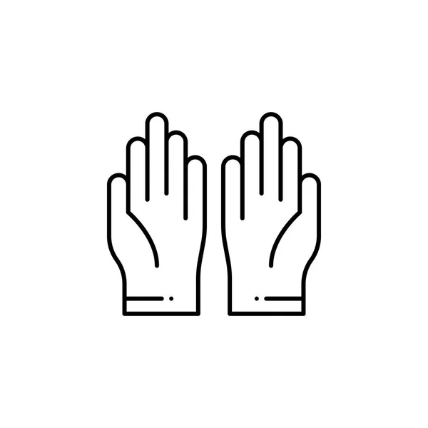 Handschuhsymbol. Element der wissenschaftlichen Illustration. dünne Linie Illustration für Website-Design und -Entwicklung, App-Entwicklung. Premium-Ikone — Stockvektor