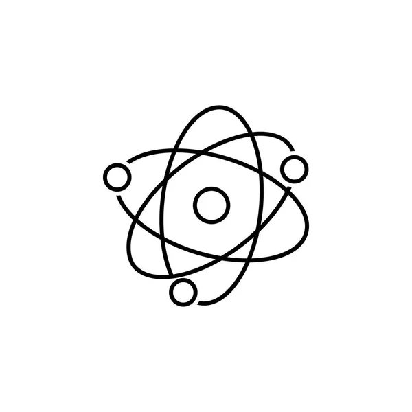 Atom-Symbol. Element der wissenschaftlichen Illustration. dünne Linie Illustration für Website-Design und -Entwicklung, App-Entwicklung. Premium-Ikone — Stockvektor