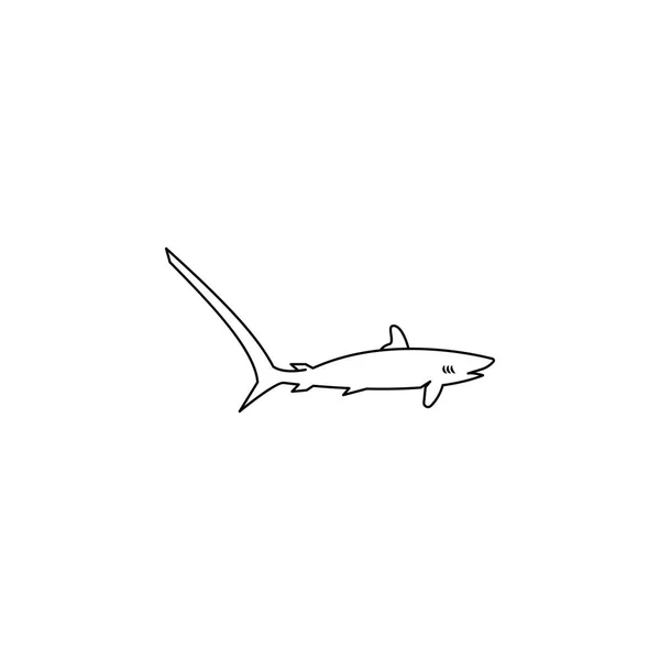 Icône requin-renard.Élément de populaire icône des animaux de mer. Design graphique de qualité supérieure. Signes, icône de collection de symboles pour les sites Web, web design , — Image vectorielle