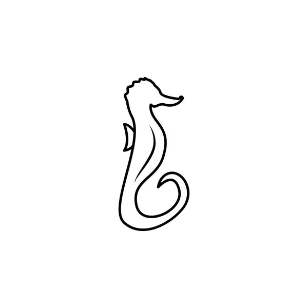 Sea Horse icon.Element of popular sea animals icon. Premium quality graphic design. Signs, symbols collection icon for websites, web design, — Stock Vector