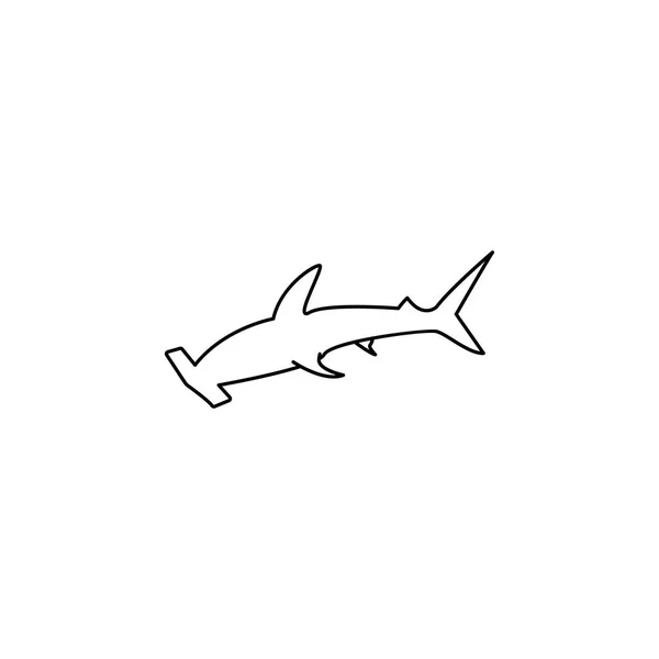 Icône de requin marteau. Élément d'icône populaire des animaux de mer. Design graphique de qualité supérieure. Signes, icône de collection de symboles pour les sites Web, web design , — Image vectorielle