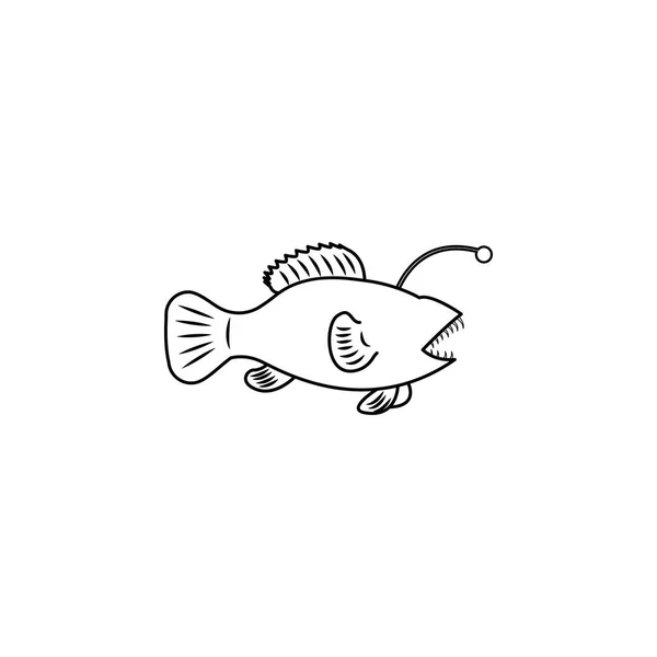 Pescador icon.Element de ícone de animais marinhos populares. Design gráfico de qualidade premium. Sinais, símbolos ícone de coleção para sites, web design , —  Vetores de Stock