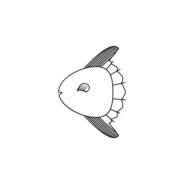 Ay-balık simgesi. Popüler deniz hayvanları simgesi nin öğesi. Üstün kaliteli grafik tasarım. İşaretler, web siteleri için semboller toplama simgesi, web tasarımı, — Stok Vektör