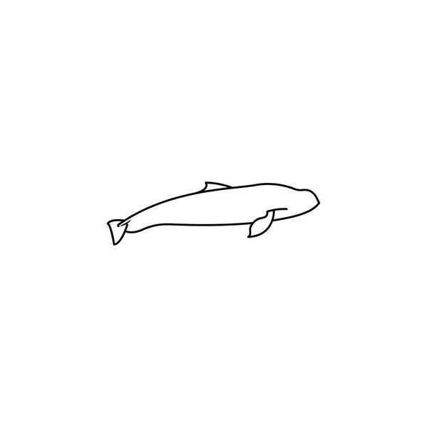 海港海豚图标。流行的海洋动物图标的元素。优质的平面设计。网站的标志、符号集合图标、网页设计, — 图库矢量图片