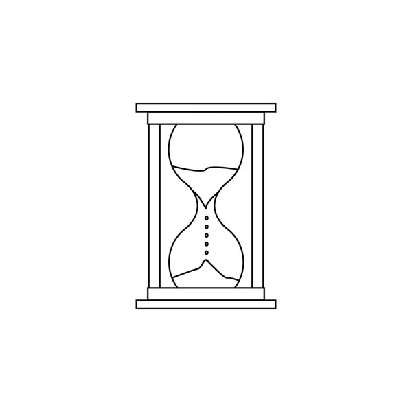 Icono de línea de reloj de arena. Icono del Reloj. Diseño gráfico de primera calidad. Signos, colección de símbolos, icono simple para sitios web, diseño web, aplicación móvil — Archivo Imágenes Vectoriales