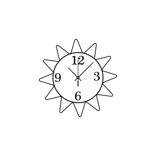 Horloge murale ronde icône de ligne d'horloge. Icône d'horloge. Design graphique de qualité supérieure. Panneaux, collection de symboles, icône simple pour les sites Web, web design, application mobile — Image vectorielle