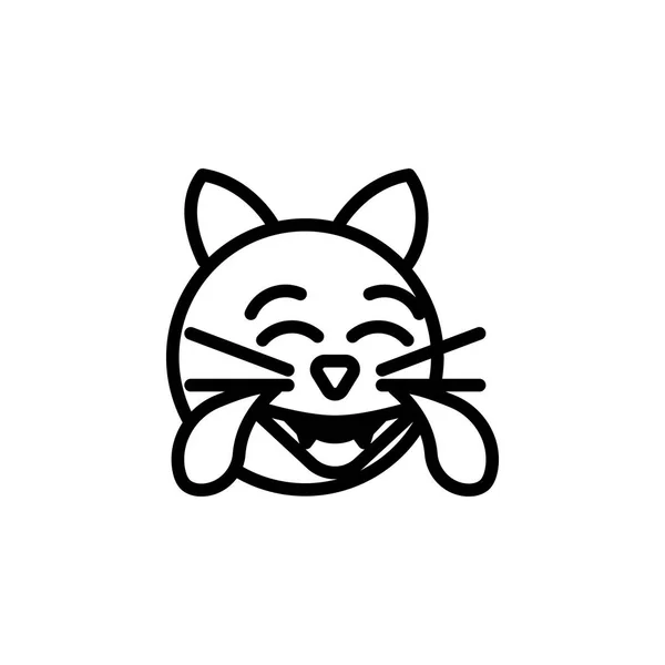 Ikon garis besar emoji yang menyedihkan. Tanda dan simbol dapat digunakan untuk web, logo, aplikasi mobile, UI, UX - Stok Vektor