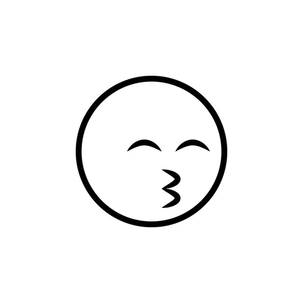 Ícone de contorno emoji triste. Sinais e símbolos podem ser usados para web, logotipo, aplicativo móvel, UI, UX — Vetor de Stock
