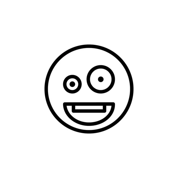 Zaskoczona ikona konturu emoji. Znaki i symbole mogą być używane do Internetu, logo, aplikacji mobilnej, UI, UX — Wektor stockowy