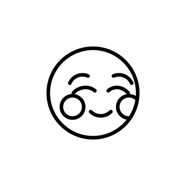 Είδωλο περιγράμματος emoji με αμηχανία. Τα σημεία και τα σύμβολα μπορούν να χρησιμοποιηθούν για το Web, το λογότυπο, την εφαρμογή για κινητές συσκευές, UI, UX — Διανυσματικό Αρχείο