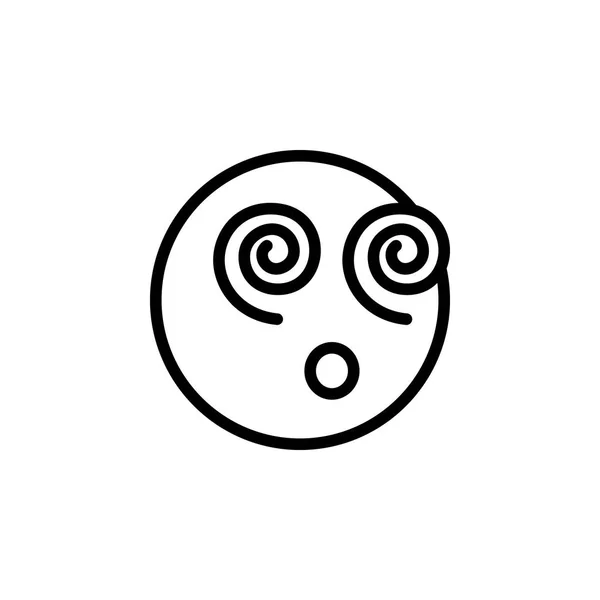 Shocked emoji outline icon. Signs and symbols can be used for web, logo, mobile app, UI, UX — Stock Vector