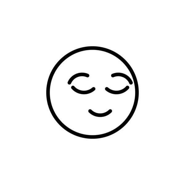 Feliz icono del contorno emoji. Los signos y símbolos se pueden utilizar para la web, logotipo, aplicación móvil, interfaz de usuario, UX — Archivo Imágenes Vectoriales