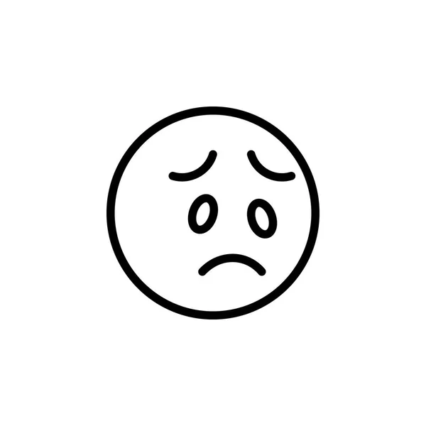 Üzgün emoji anahat simgesi. İşaretler ve semboller web, logo, mobil uygulama, Ui, Ux için kullanılabilir