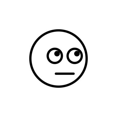 Düşünme emoji anahat simgesi. İşaretler ve semboller web, logo, mobil uygulama, Ui, Ux için kullanılabilir