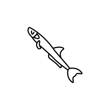 Deniz ürünleri, hamsi ikonu. Deniz ürünleri çizimleri ayrıntılı seti. Asya mutfağı illüstrasyon unsuru. Web siteleri, web tasarımı, mobil uygulama için koleksiyon simgelerinden biri