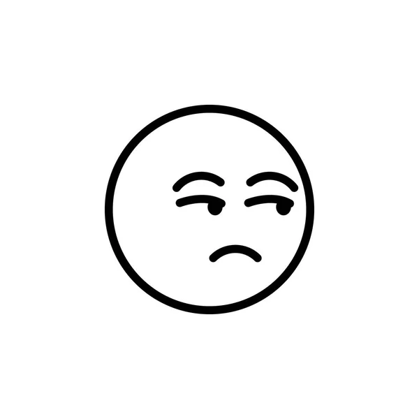 Ícone de contorno emoji irritado. Sinais e símbolos podem ser usados para web, logotipo, aplicativo móvel, UI, UX —  Vetores de Stock