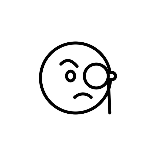 Icône riche contour emoji. Signes et symboles peuvent être utilisés pour le web, logo, application mobile, UI, UX — Image vectorielle