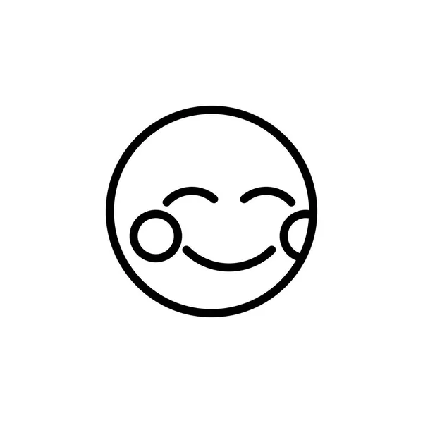 Icono de contorno de emoji avergonzado. Los signos y símbolos se pueden utilizar para la web, logotipo, aplicación móvil, interfaz de usuario, UX — Archivo Imágenes Vectoriales