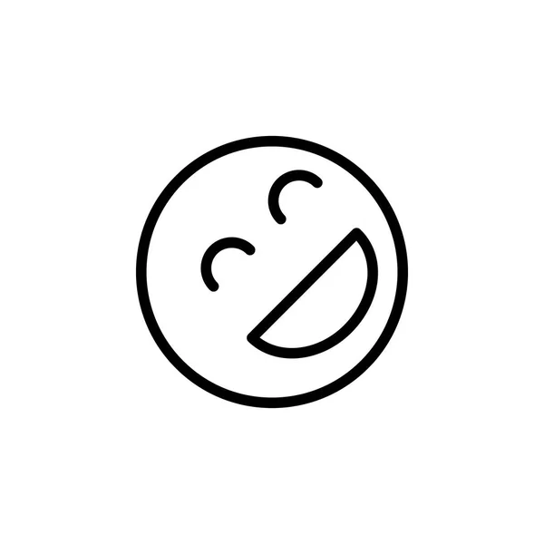 Ícone de contorno emoji rindo. Sinais e símbolos podem ser usados para web, logotipo, aplicativo móvel, UI, UX —  Vetores de Stock