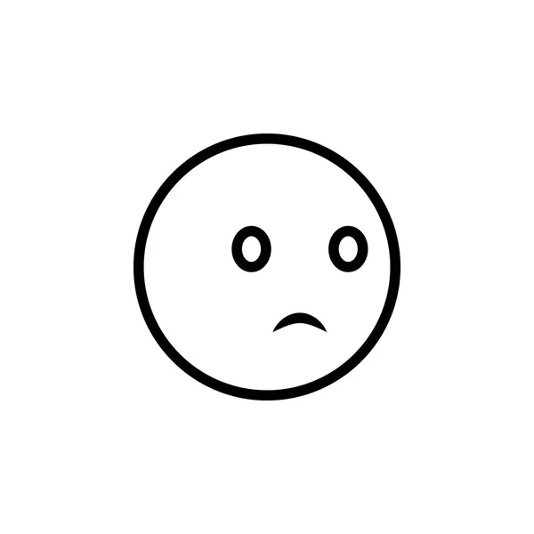 悲伤表情符号轮廓图标。标志和符号可用于网页,徽标,移动应用程序,Ui,Ux — 图库矢量图片