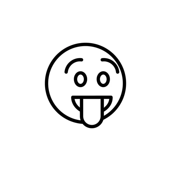 Dil emoji anahat simgesi. İşaretler ve semboller web, logo, mobil uygulama, Ui, Ux için kullanılabilir — Stok Vektör