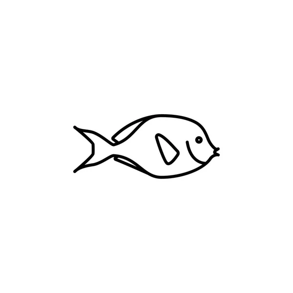 Makanan laut, badut ikon ahli bedah ikan. Ilustrasi makanan laut yang rinci. Ilustrasi unsur masakan Asia. Salah satu ikon koleksi untuk situs web, desain web, aplikasi seluler - Stok Vektor