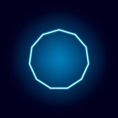 neon tarzıon onbirinci simge. mobil konsept ve web uygulamaları için geometrik şekil öğesi. web sitesi tasarımı ve geliştirme, uygulama geliştirme için ince çizgi simgesi