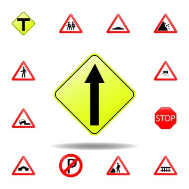 düz simge devam edin. mobil konsept ve web uygulamaları için yol işaretleri simgesi kümesi. renkli devam düz simgesi web ve mobil için kullanılabilir