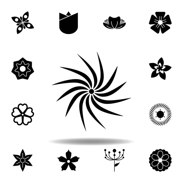 Blume Ikone im trendigen flachen Stil isoliert. Reihe von Blumen Illustration Symbole. Zeichen, Symbole können für Web, Logo, mobile App, ui, ux verwendet werden — Stockvektor