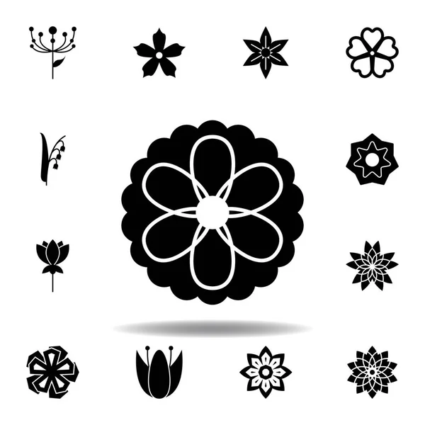 Blume Ikone im trendigen flachen Stil isoliert. Reihe von Blumen Illustration Symbole. Zeichen, Symbole können für Web, Logo, mobile App, ui, ux verwendet werden — Stockvektor