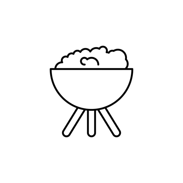 Barbecue overzicht icoon. Element van de zomerkamp icoon. Hoogwaardig grafisch ontwerp. Pictogram tekenen en symbool verzameling voor websites, webdesign, mobiele app, ui, UX — Stockvector