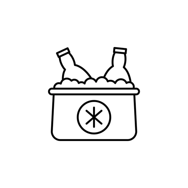 Піктограма контуру холодильника. Елемент літнього табору ікони. Якісний графічний дизайн преміум-класу. Знаки і значок колекції символів для веб-сайтів, веб-дизайн, мобільний додаток, UI, UX — стоковий вектор