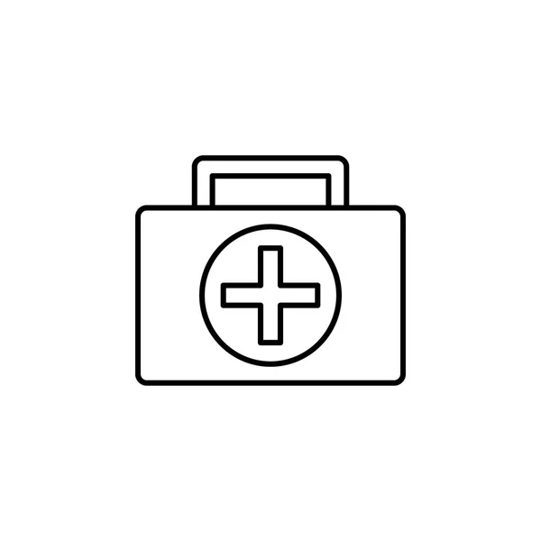 Icono del botiquín de primeros auxilios. Elemento del icono del campamento de verano. Diseño gráfico de primera calidad. Signos e icono de colección de símbolos para sitios web, diseño web, aplicación móvil, interfaz de usuario, UX — Vector de stock