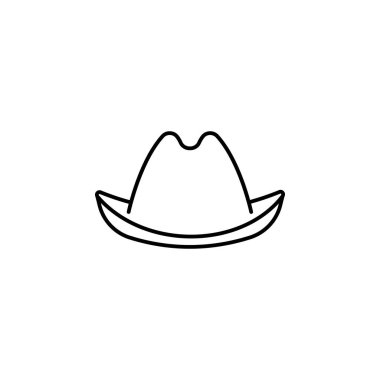 Şapkalar Homburg çizgi simgesi şapka. Şapka simgesi öğesi 