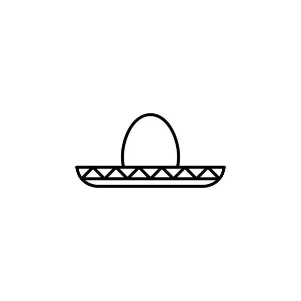 Chapeau ligne sombrero icône. Élément de chapeau icône — Image vectorielle