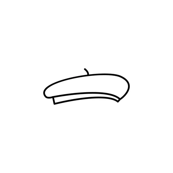 Hoeden baret lijn pictogram. Element van hoeden icoon — Stockvector
