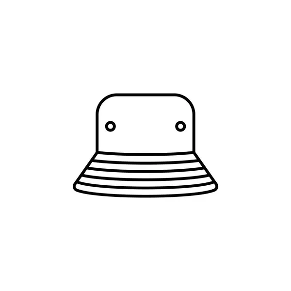 Chapeaux icône de ligne panama. Élément de chapeau icône — Image vectorielle